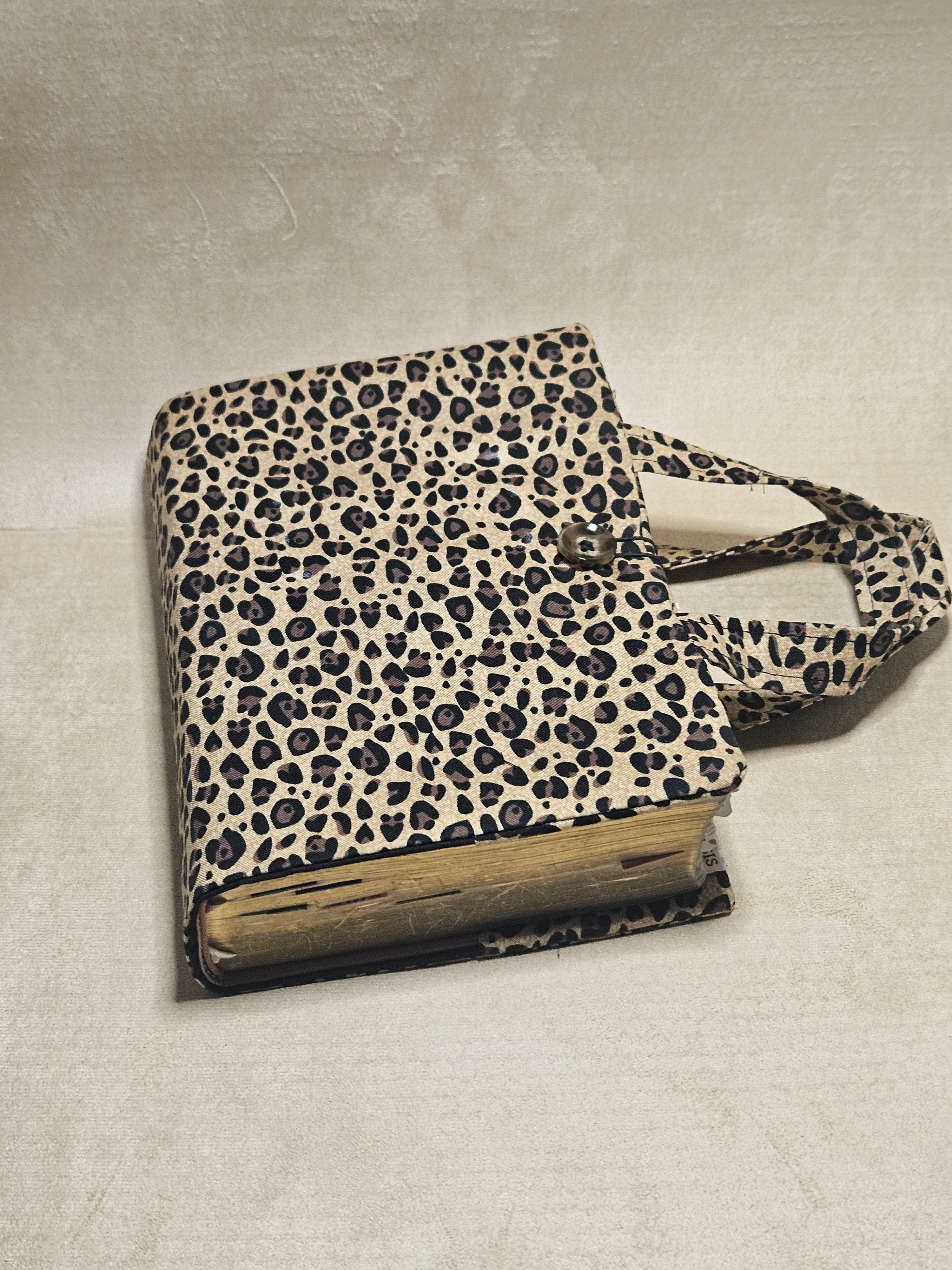 Leopard Print Bible Cover with Handle