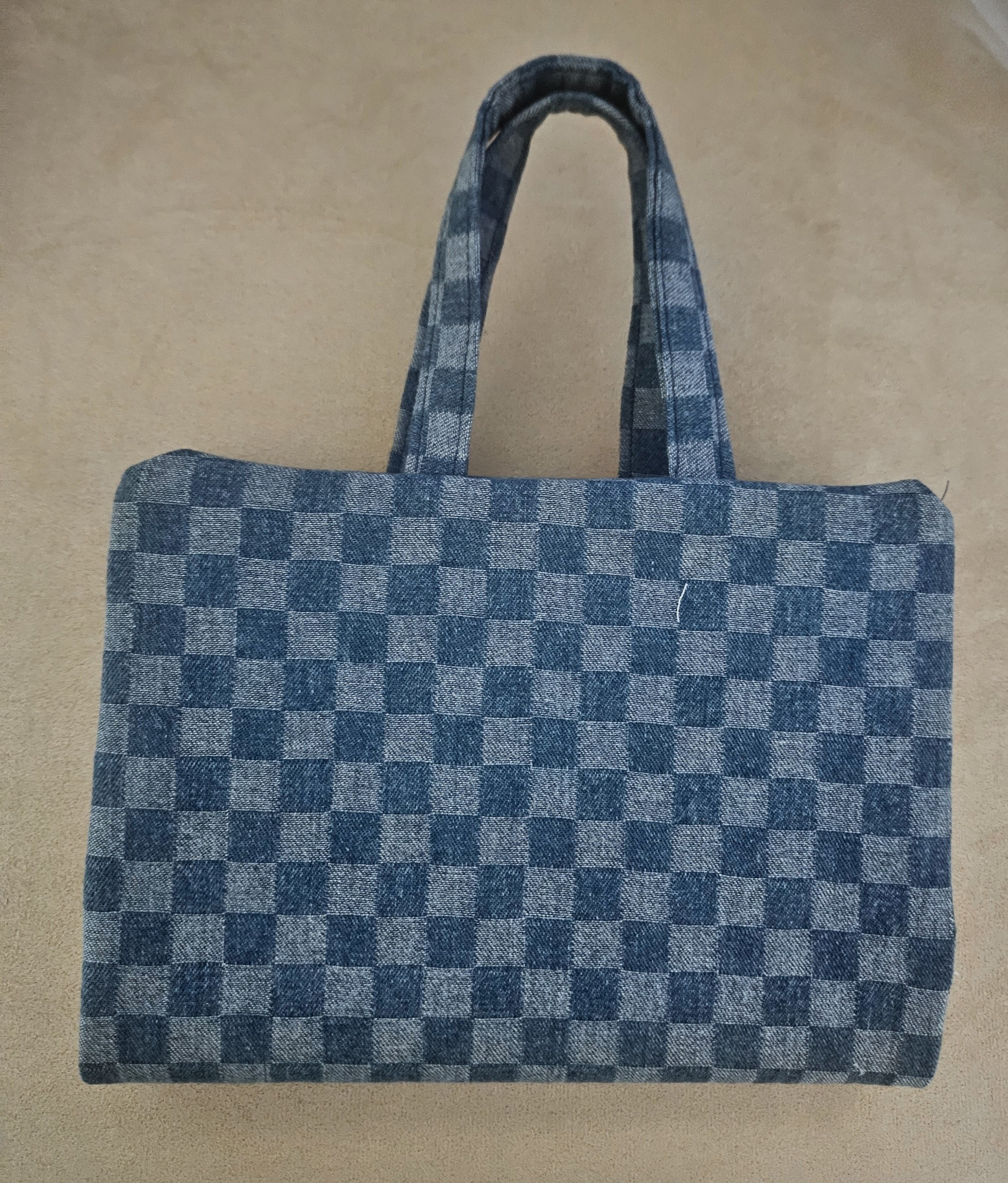 Denim Checkered Bible Cover