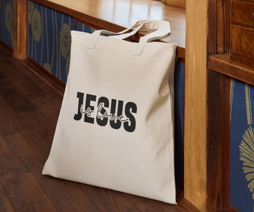 Jesus Is Love Canvas Tote Bag