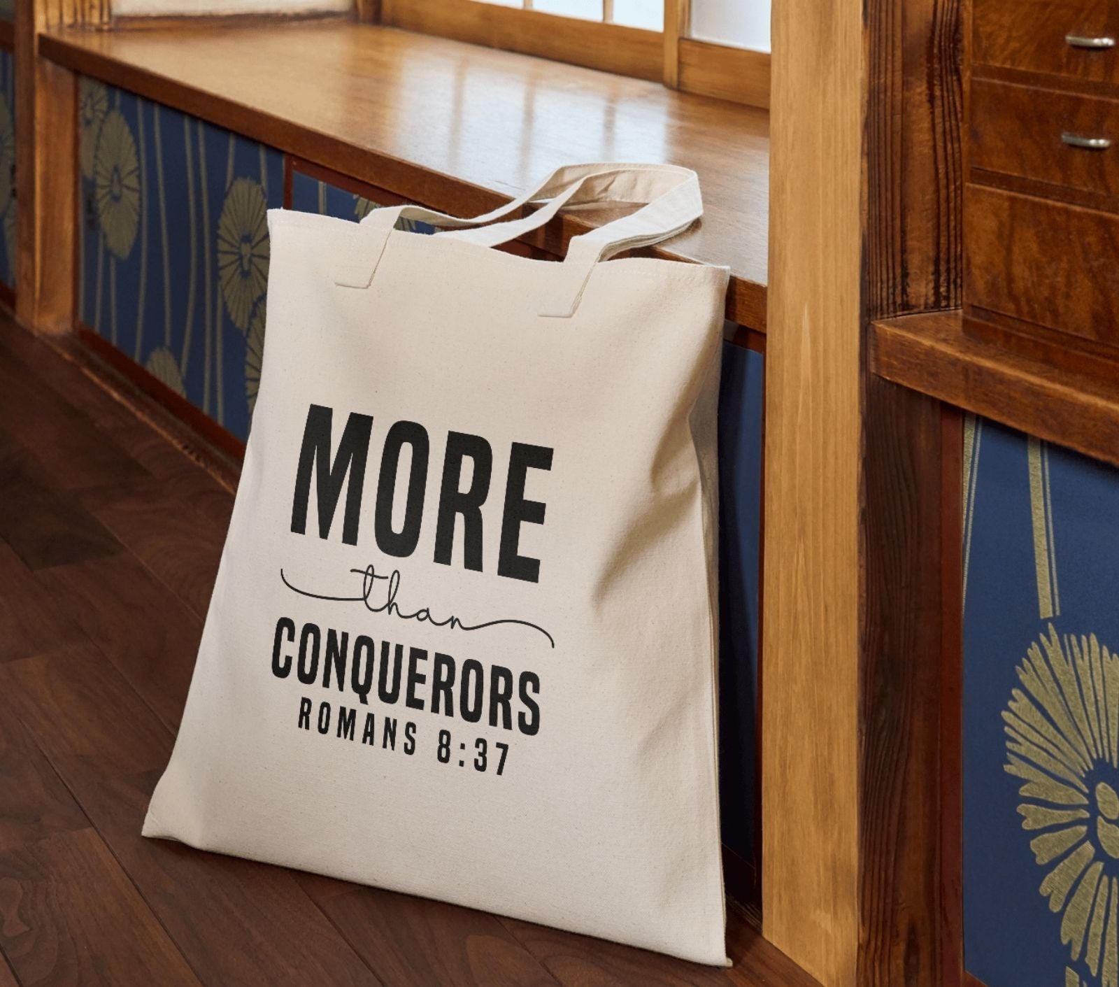 More Than Conquerors Tote Bag – Romans 8:37