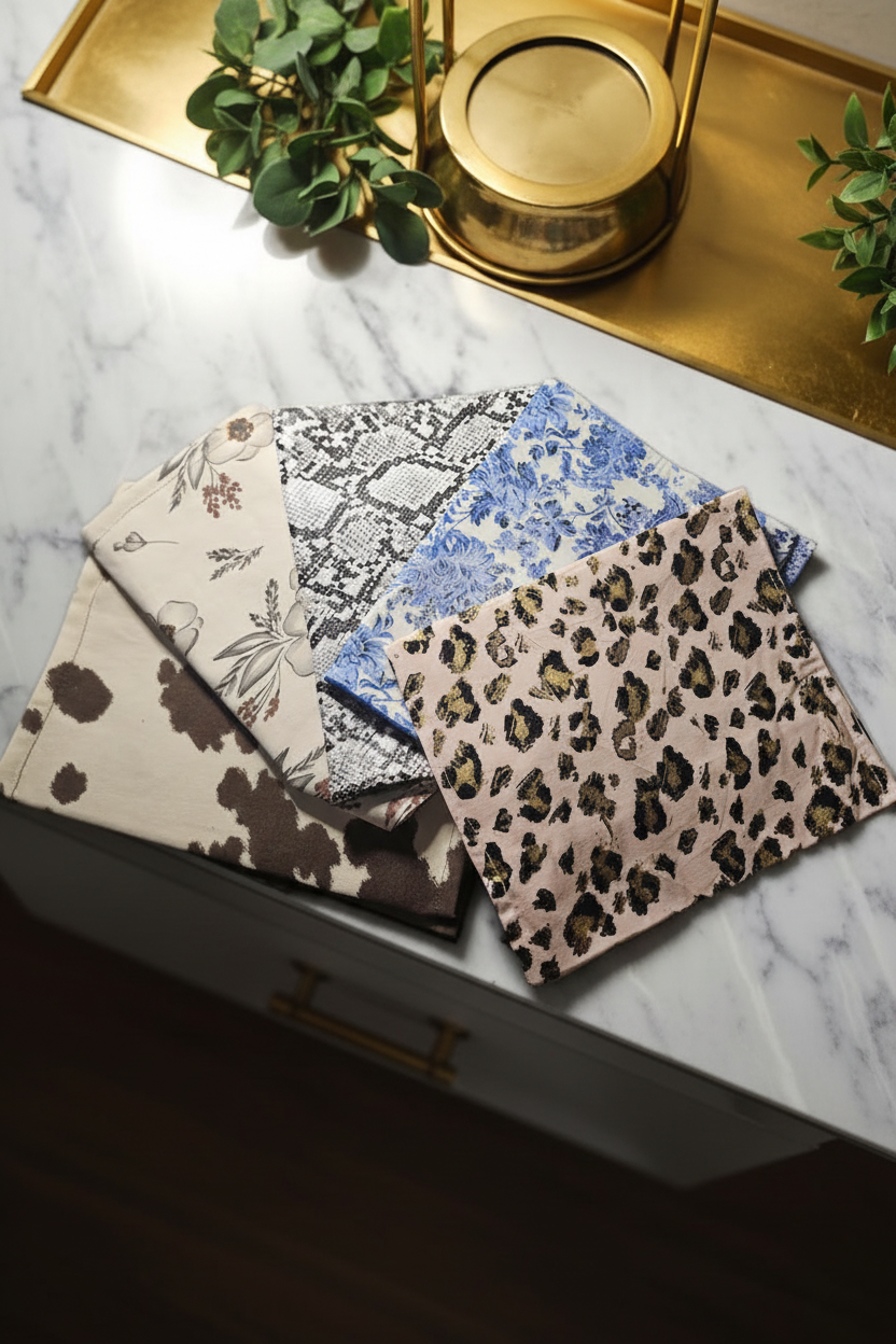Right Panel - Blue Floral & Leopard