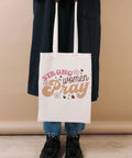 Strong Women Pray Tote Bag