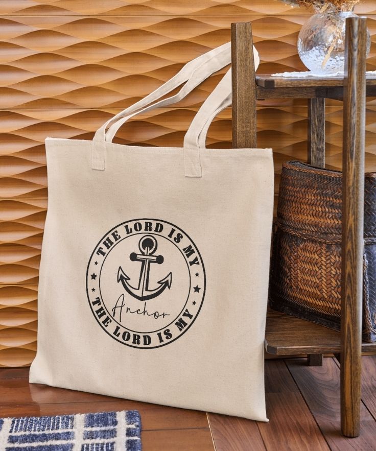 The Lord Is My Anchor Canvas Tote Bag